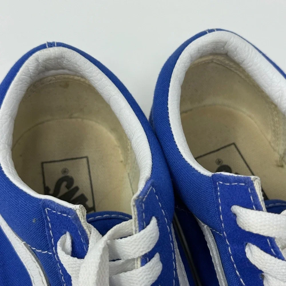 Vans Old‎ Skool Shoes Royal Blue Suede Size 8.5 Canvas Skate Shoes Men's
